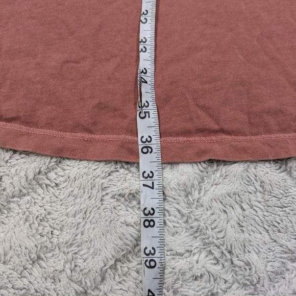 T.La Dress Women's S Pink Mauve Dresla Pocket Tee V-Neck Shirt Cotton Knee  - Picture 5 of 7